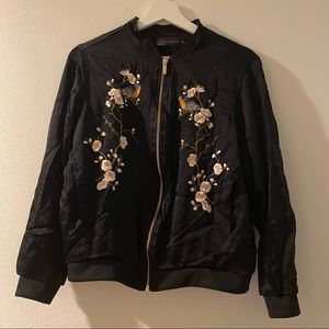 Zara floral bomber jacket